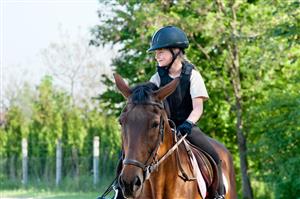 girl riding a horse